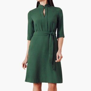 HOBBS London Lois dress mineral green 3/4 sleeves